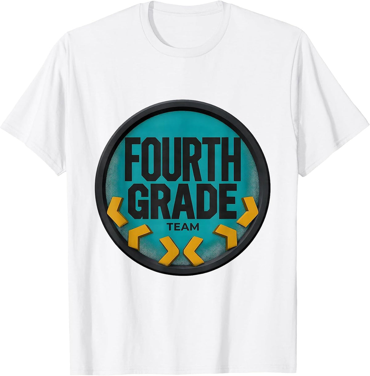 Men's Team Fourth Grade Midcentury Modern Back To School Student T-Shirt - White