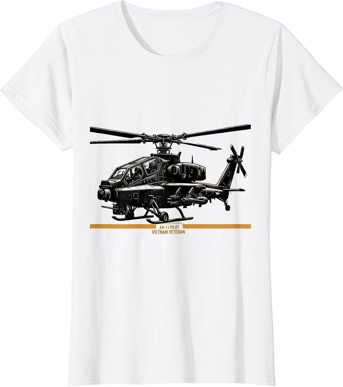 Women's AH-1J Pilot Vietnam Veteran Military Helicopter Pilot T-Shirt - White