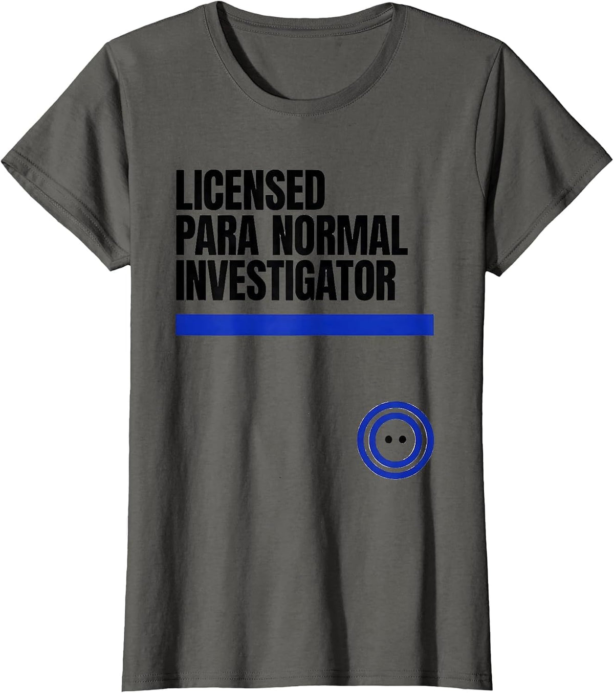 Women's Licensed Para Normal Investigator Funny Ghost T-Shirt - Asphalt Grey