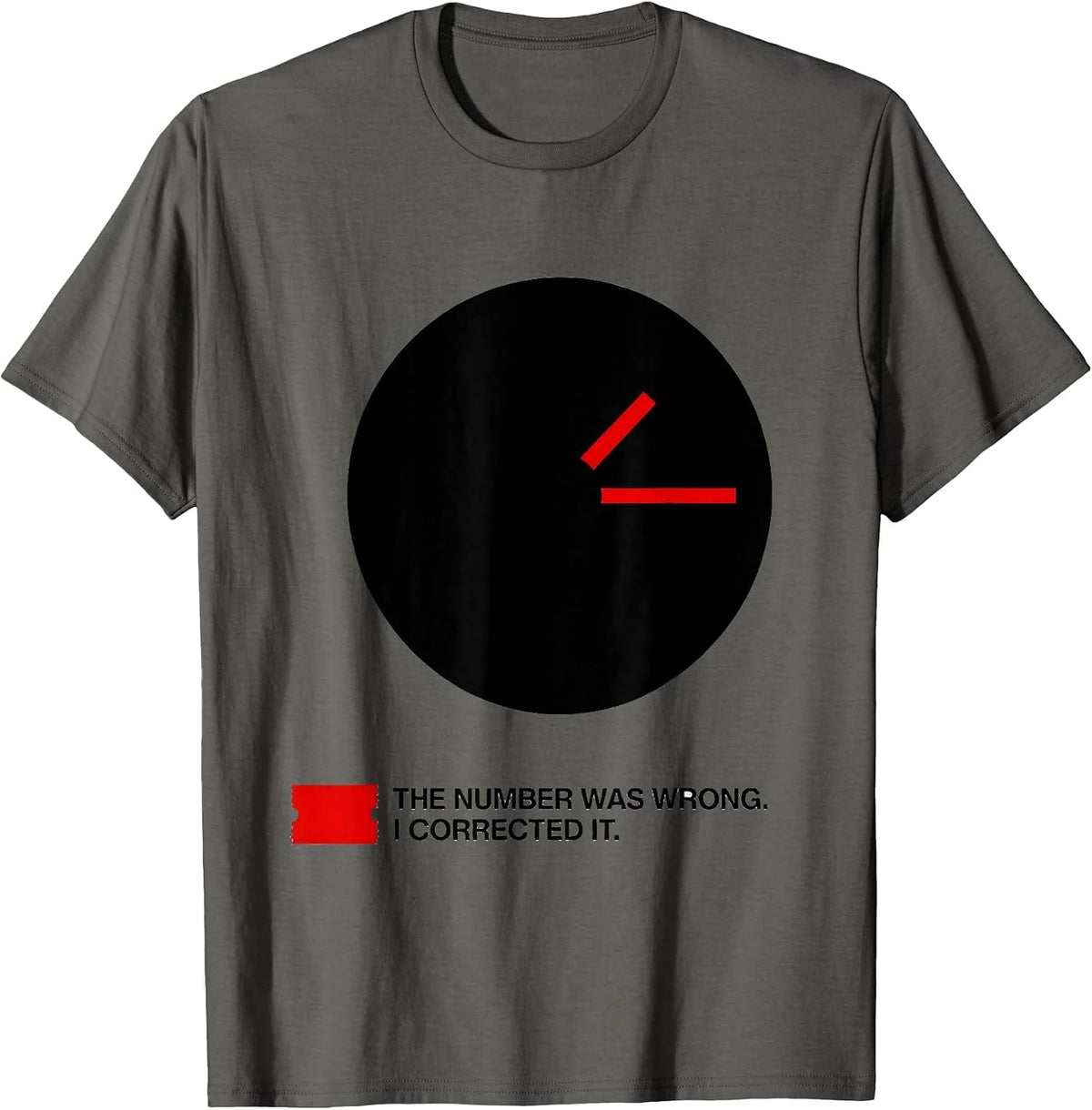 Men's The Number Was Wrong I Corrected It Funny HVAC Technician T-Shirt - Asphalt Grey