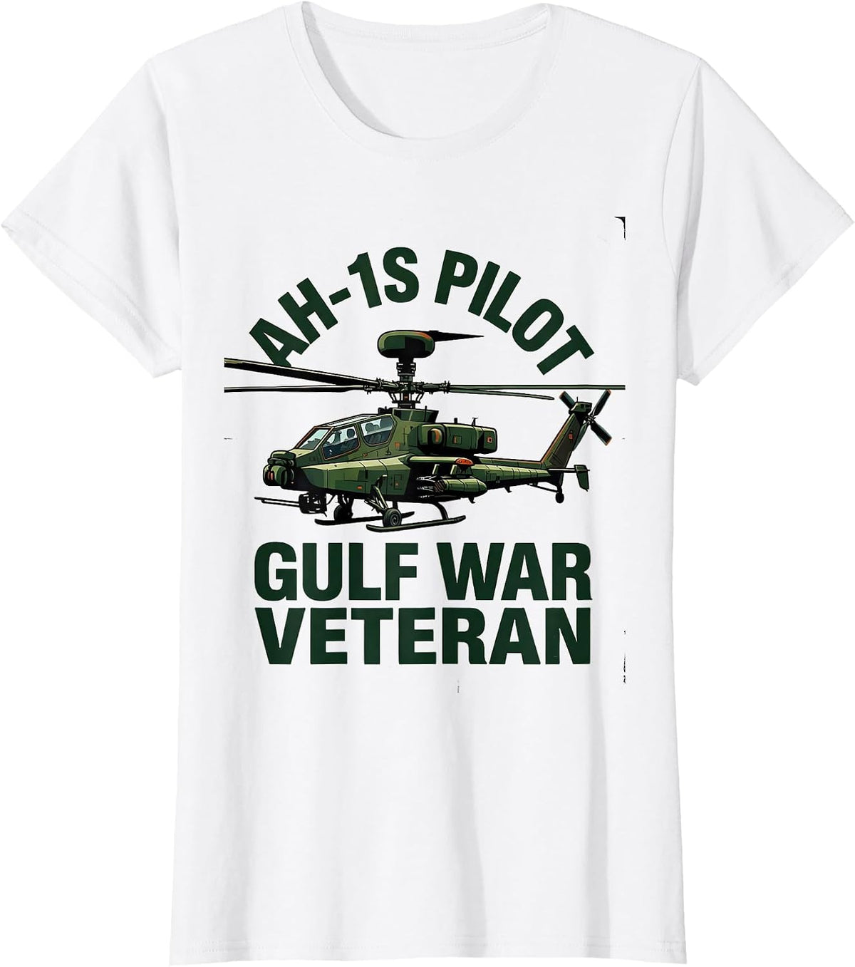 AH-1S Pilot Gulf War Veteran Vintage Helicopter Pilot T-Shirt - White