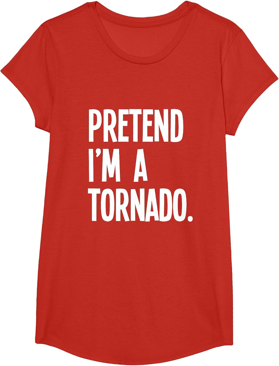 Pretend I'm A Tornado Funny Halloween Party Costume T-Shirt - Girls Red