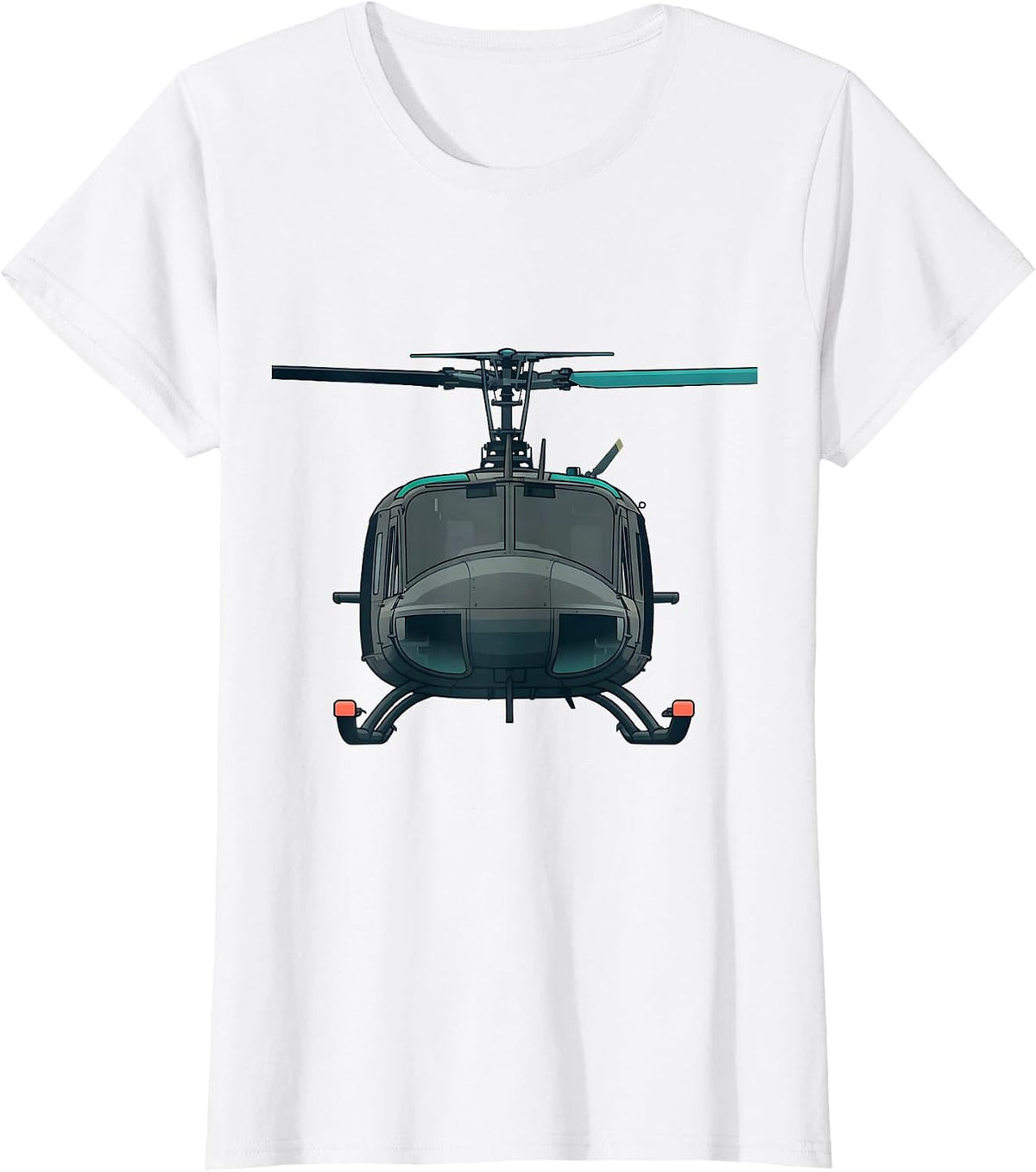 Women's UH-1 Huey Military Helicopter Veteran Pilot Pride T-Shirt - White