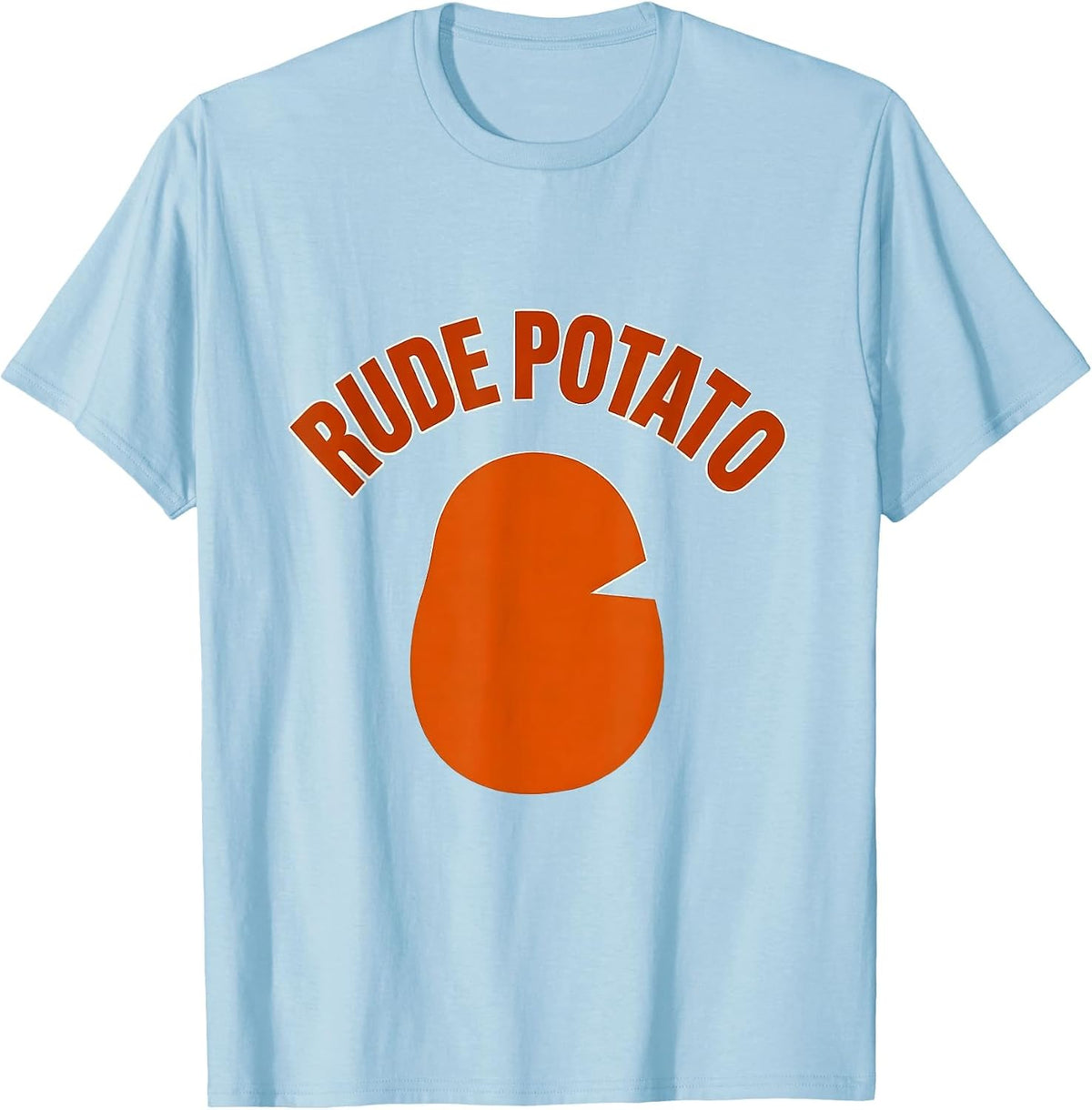 Men's Rude Potato Funny Sweet Potato Grouchy Potato Couple T-Shirt - Baby Blue