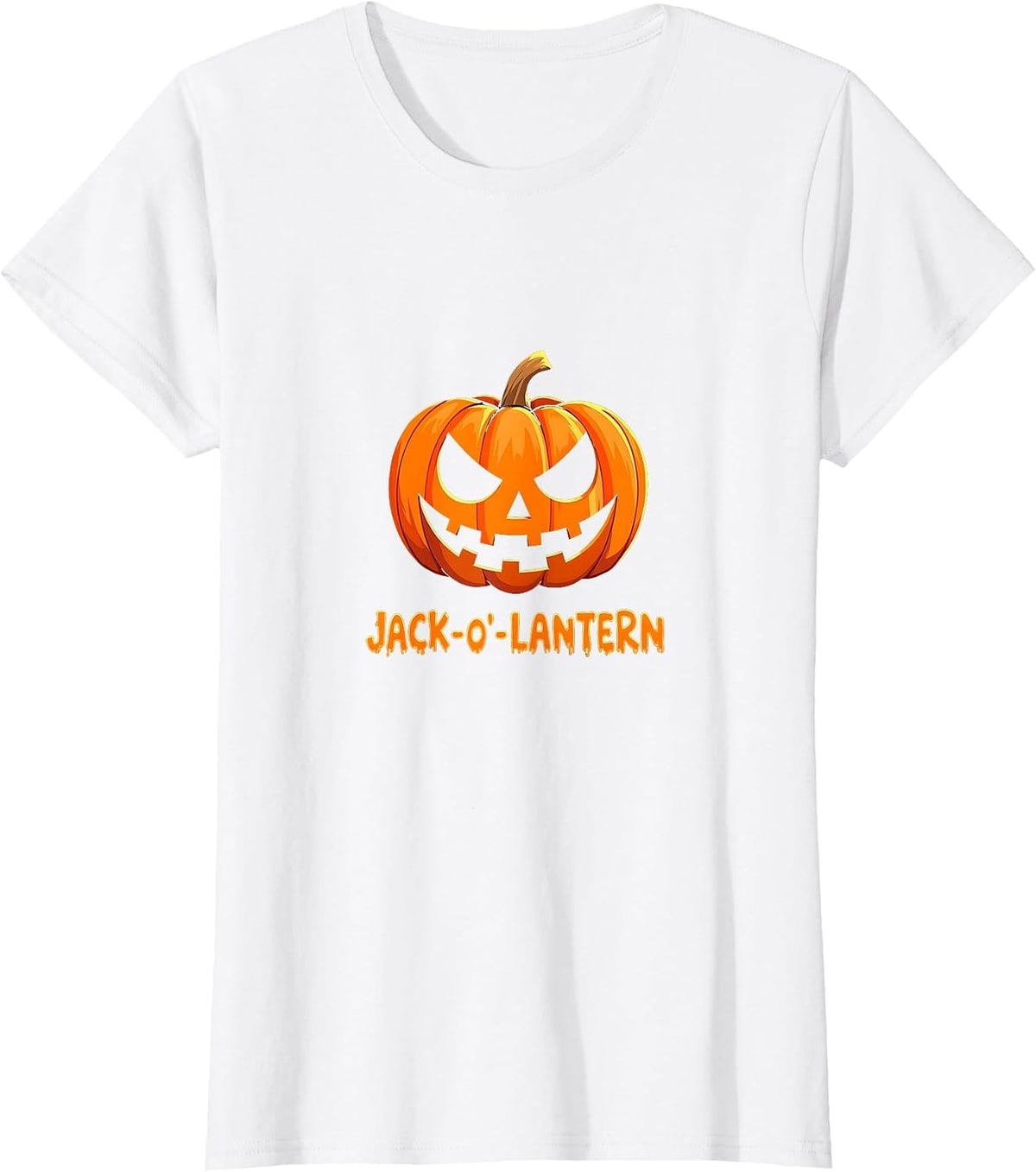 Halloween Classic Jack-o'-Lantern Spooky Pumpkin T-Shirt - White