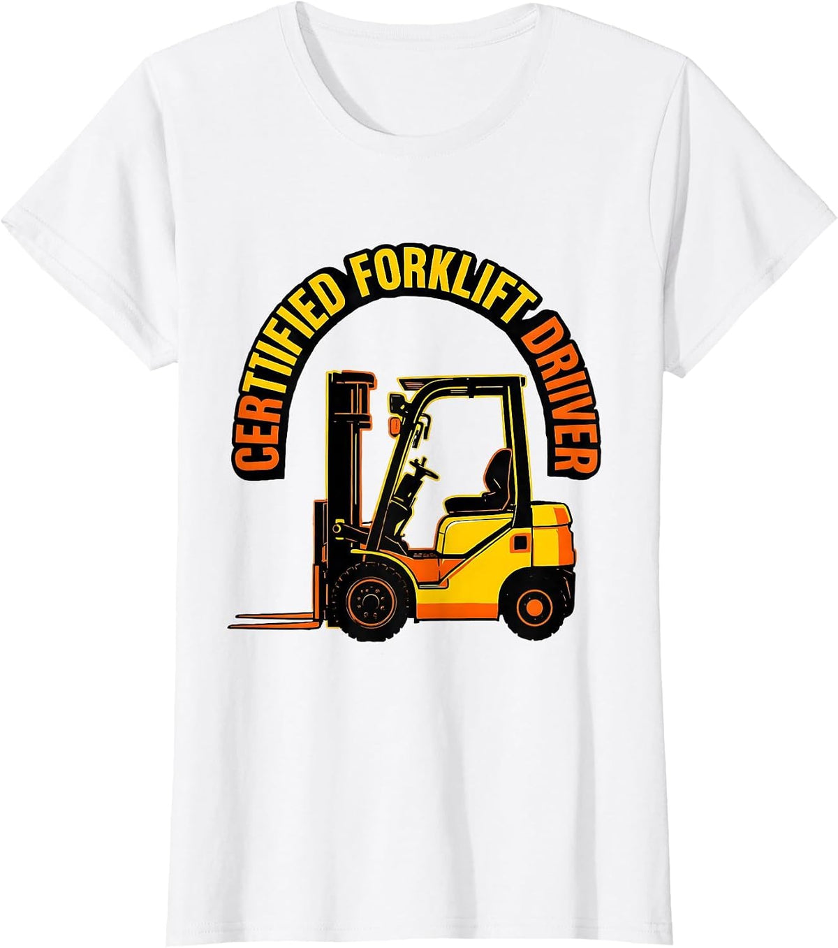 Women's Certified Forklift Driver Funny Forklift Operator Christmas T-Shirt - White