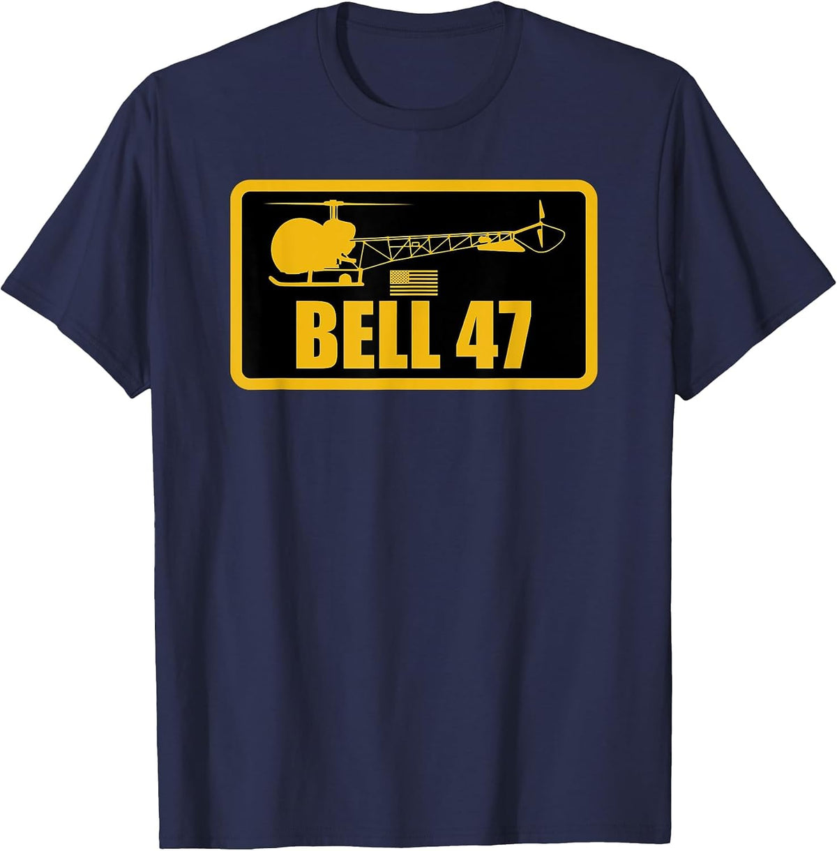 Bell 47 Patch T-Shirt - Navy Blue