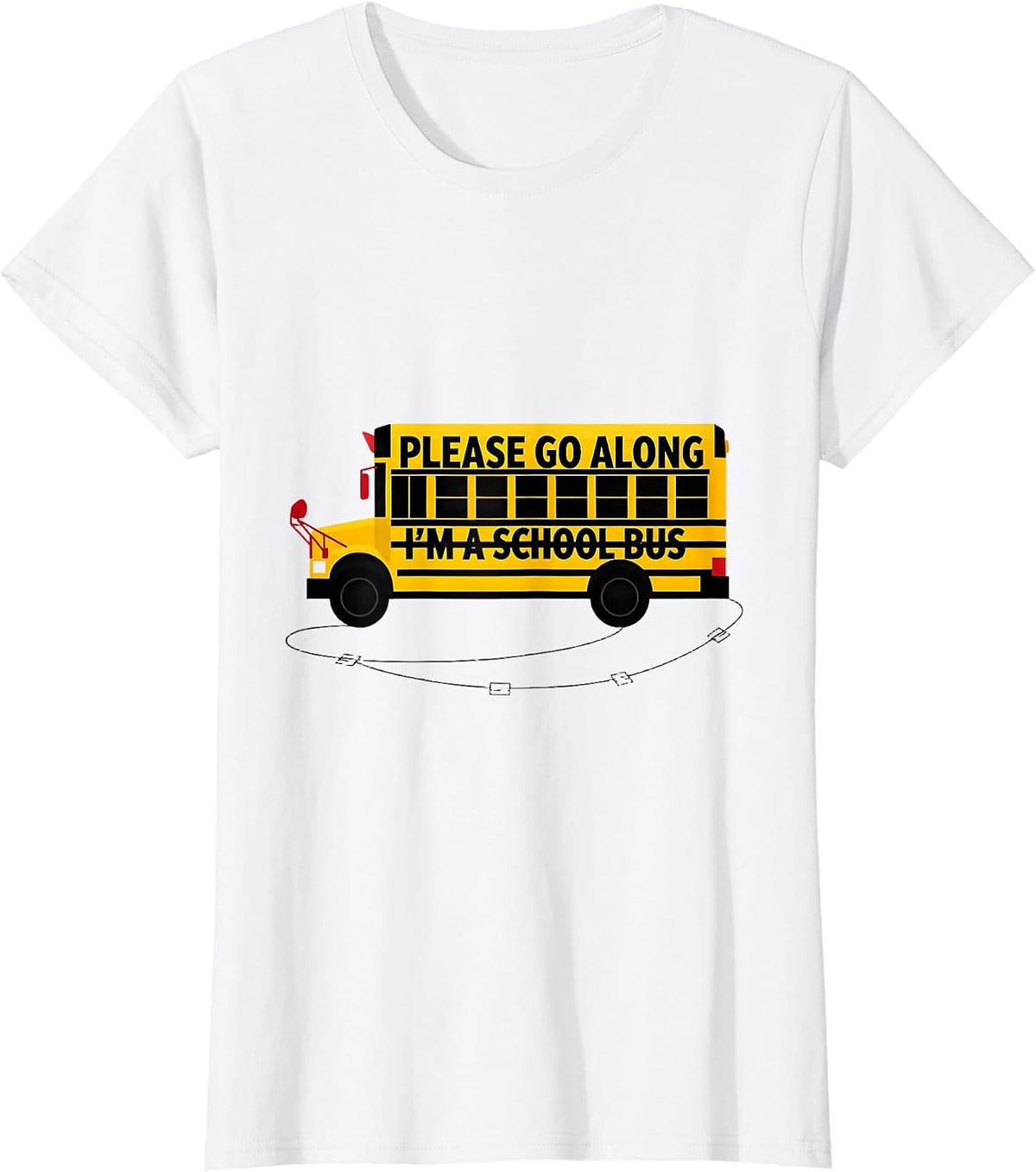 Please Go Along, I'm A School Bus Funny Halloween Costume T-Shirt - White