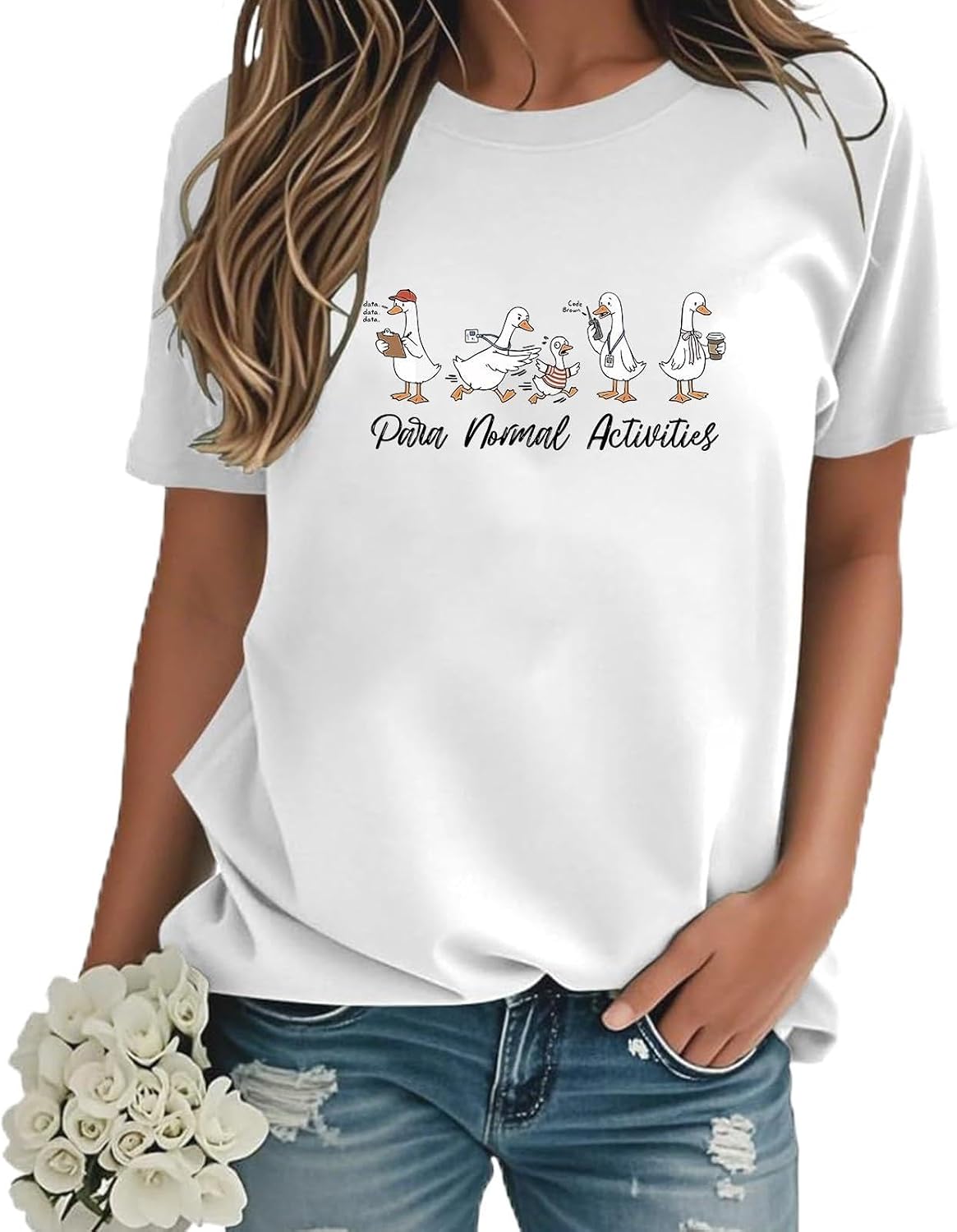Para Normal Activities SPED Teachers Shirt Paraprofessional Ghost Tee - White