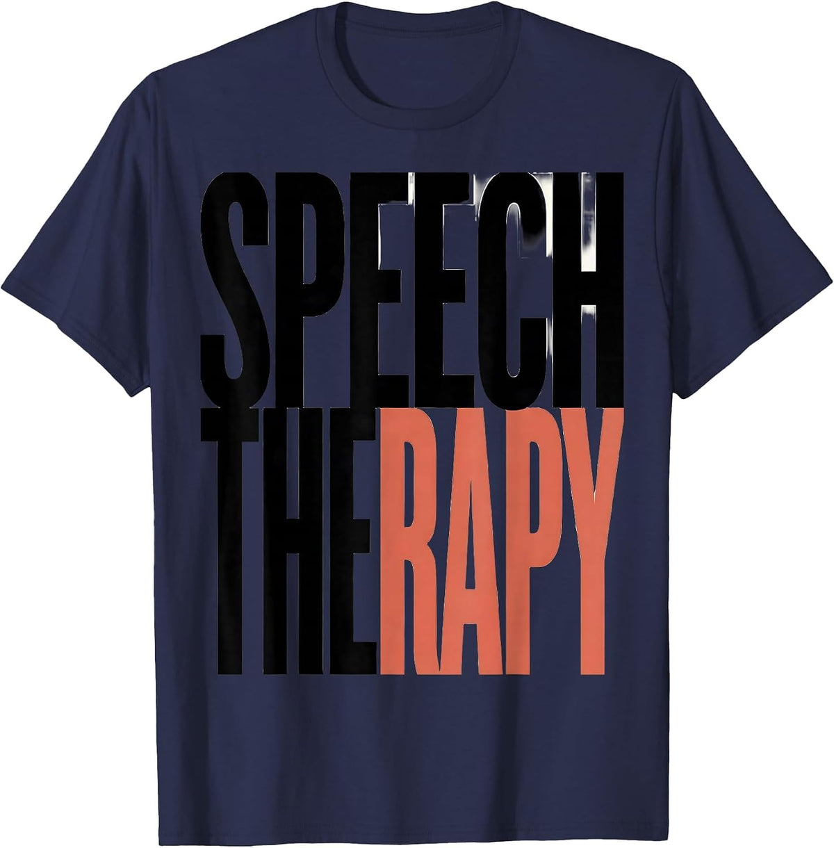 Speech Therapy Retro Cute Speech-Language Pathologist T-Shirt - Navy Blue