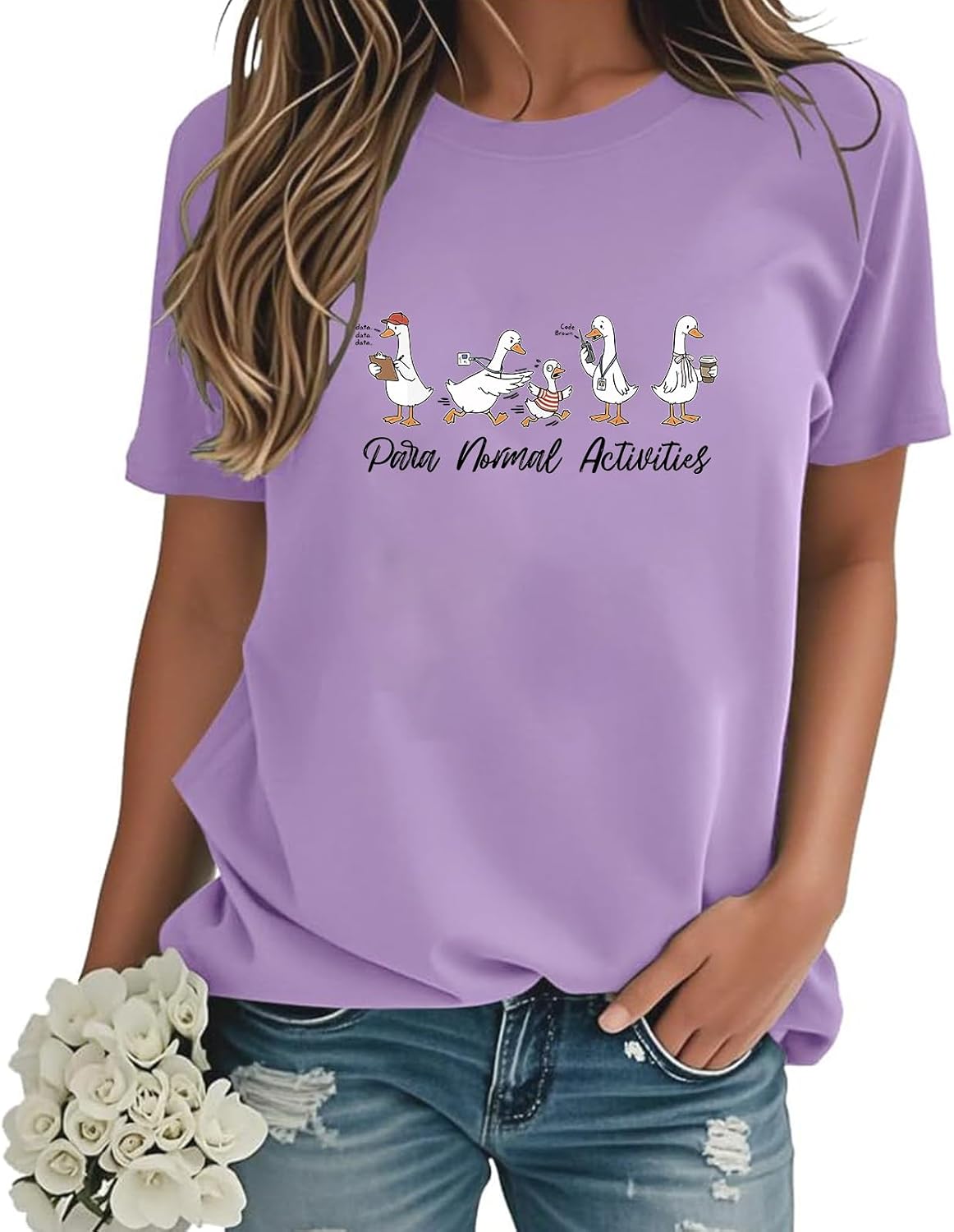 Para Normal Activities SPED Teachers Shirt Paraprofessional Ghost Tee - Purple