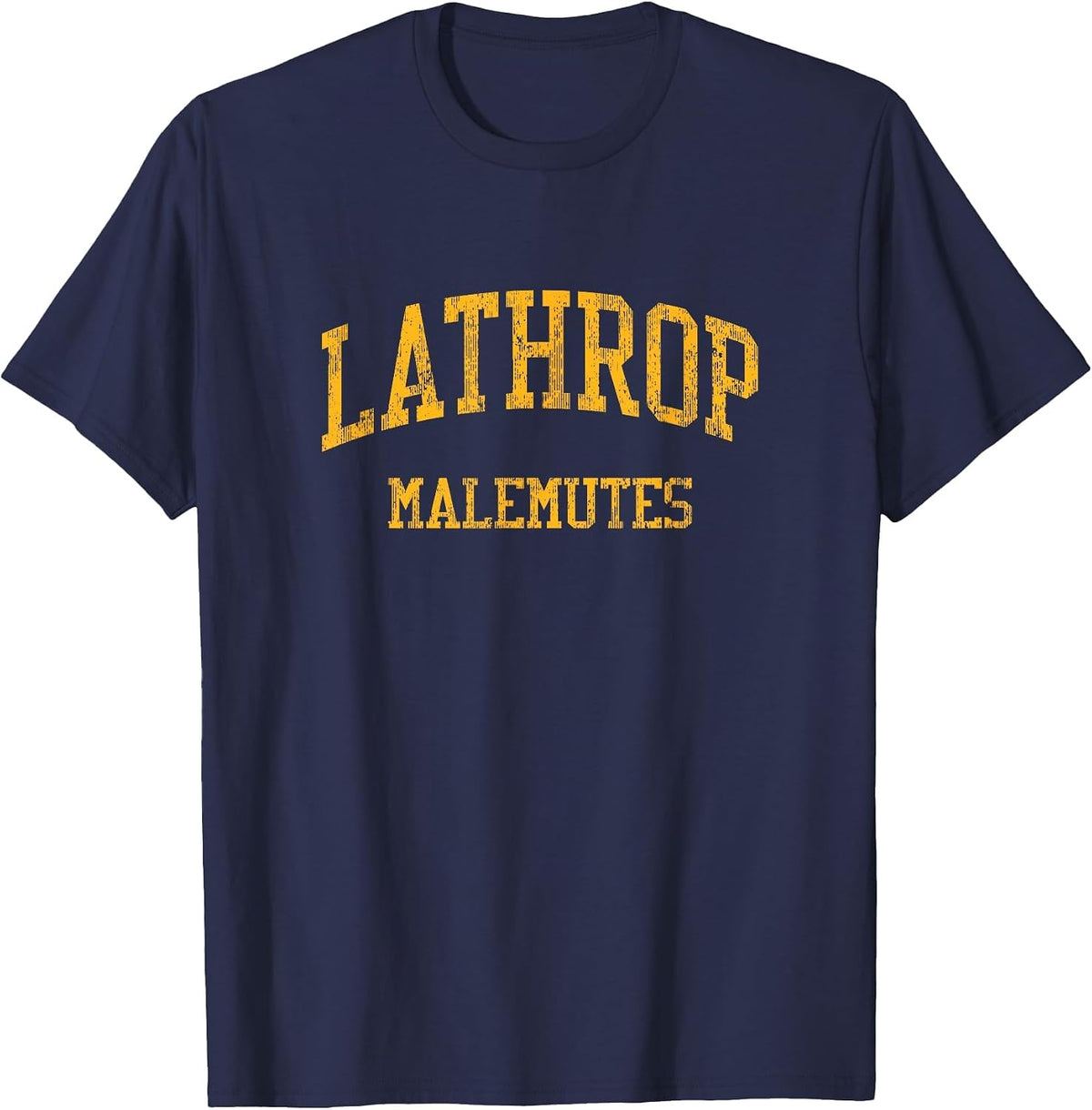Lathrop High School HS Fairbanks AK Vintage Sports T-Shirt - Navy Blue