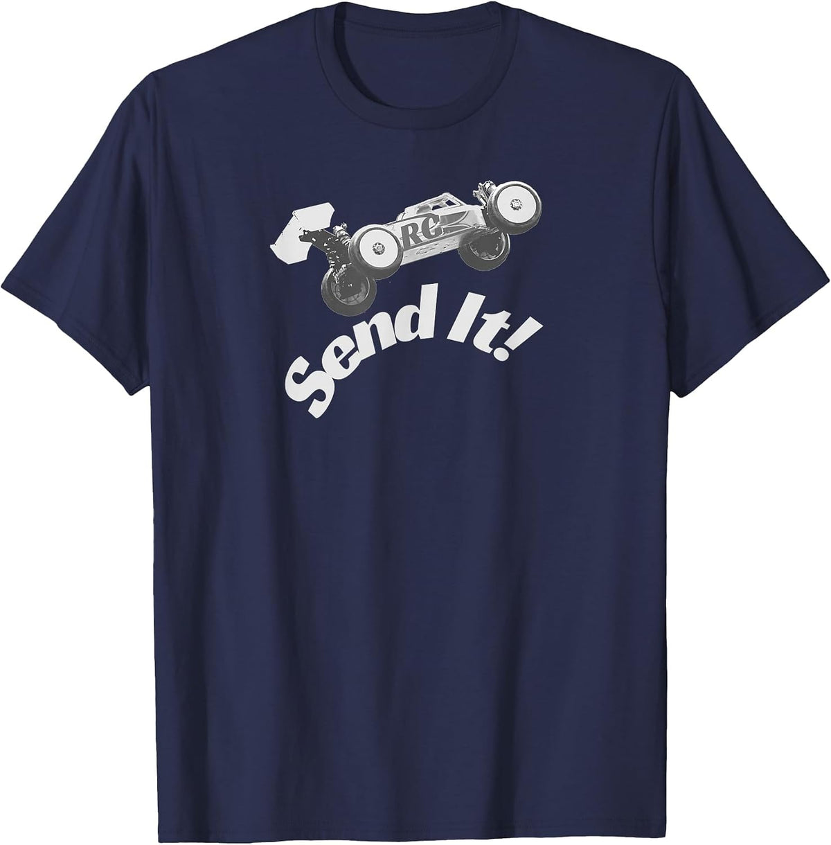 RC Racing, Send it! Radio-Controlled Cars T-Shirt - Navy Blue