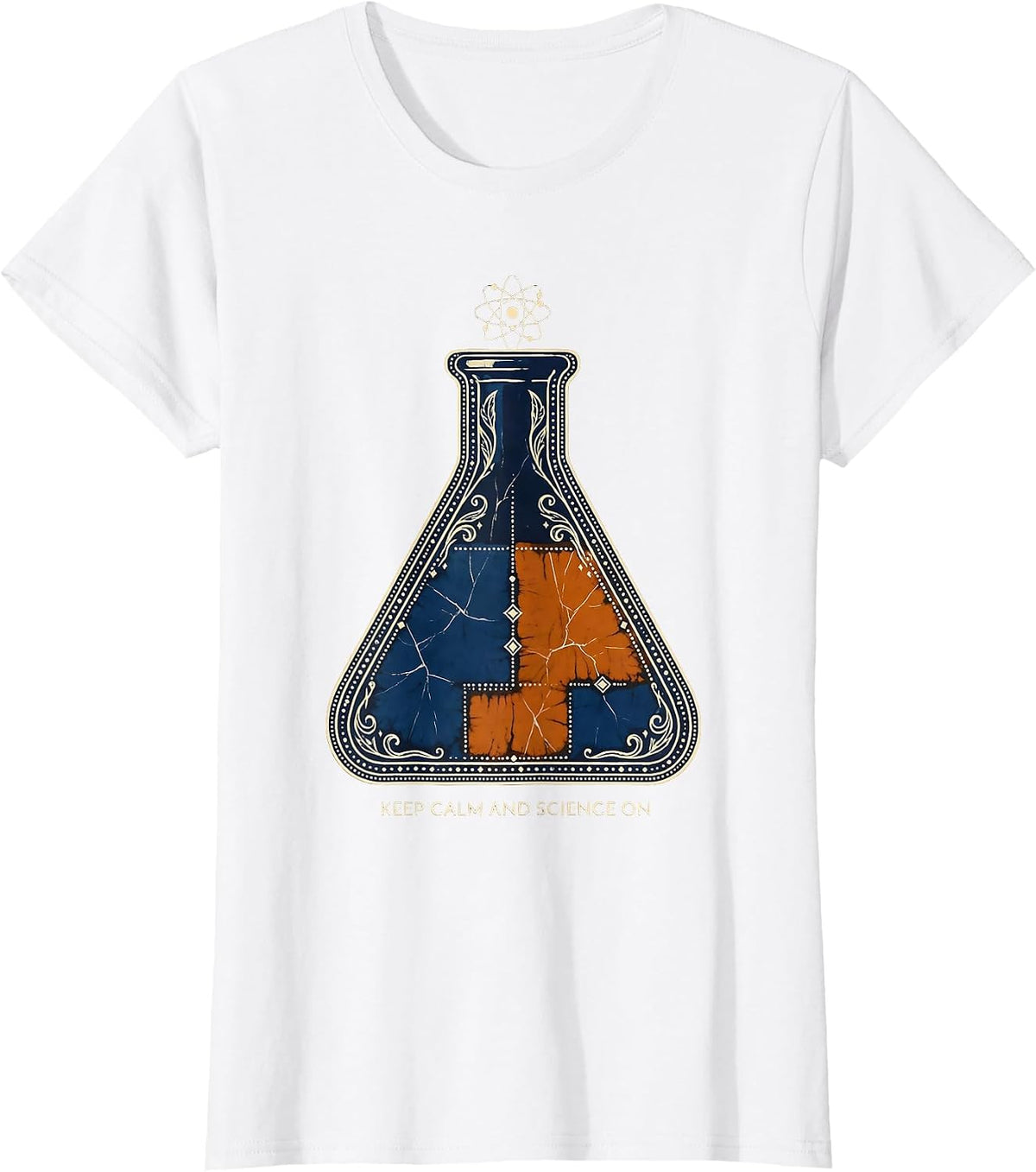Keep Calm and Science On Science Teacher Design T-Shirt - White