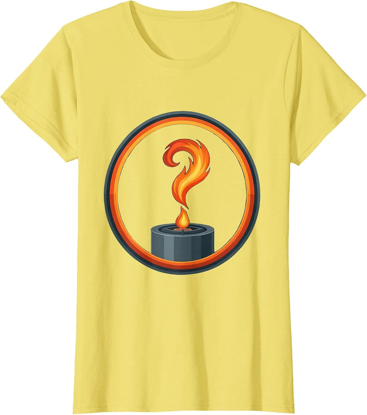 Curious Science Bunsen Burner Question Mark T-Shirt - Lemon Yellow