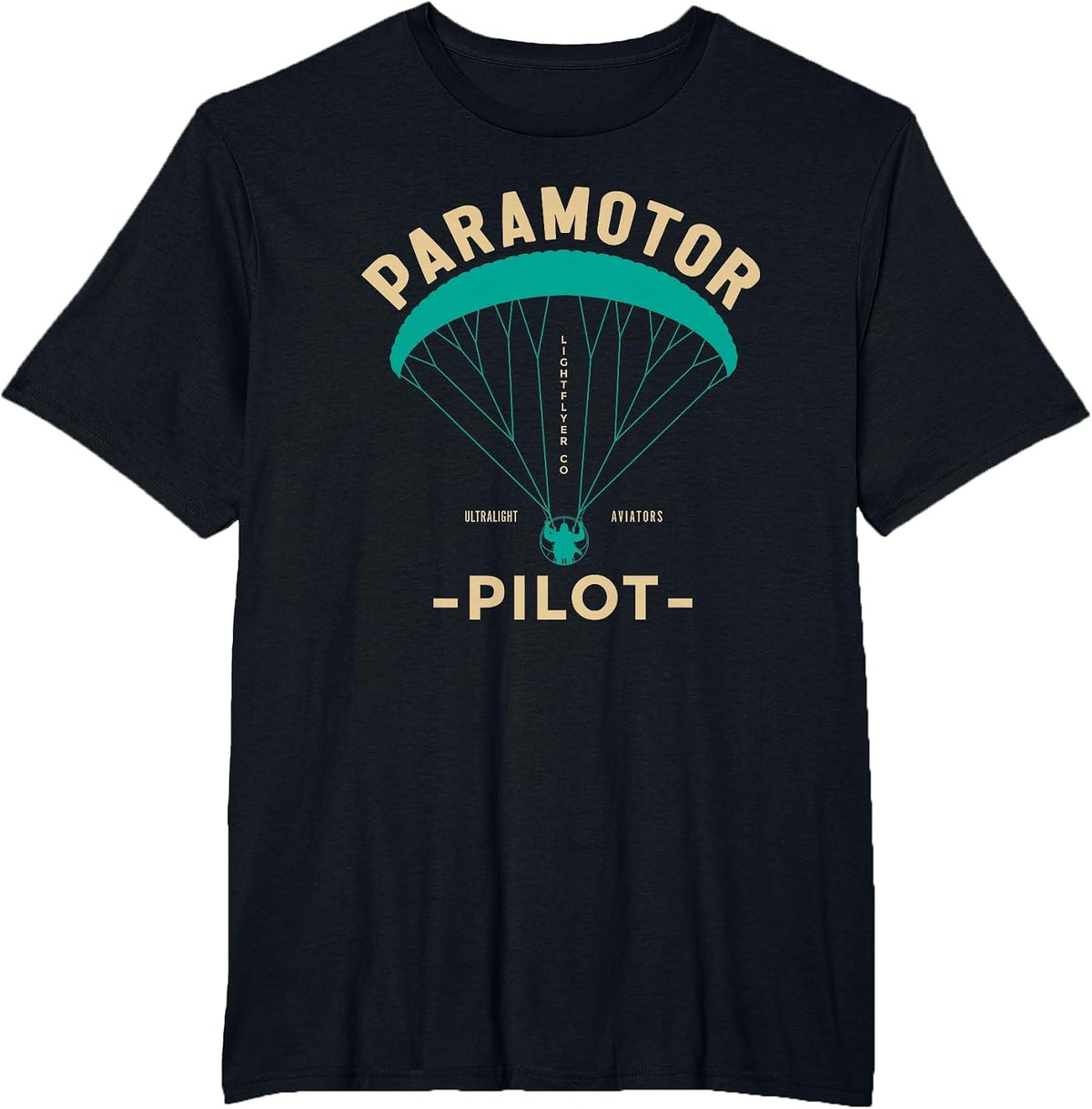 Paramotor Pilot - Powered Paragliding T-Shirt - Black
