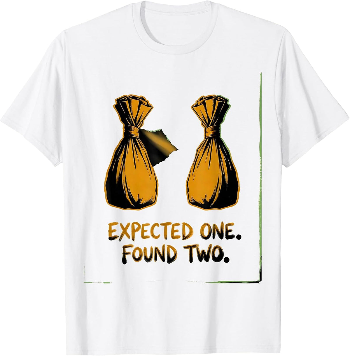Men's Expected One Found Two Playful Twin Pregnancy Mama T-Shirt - White