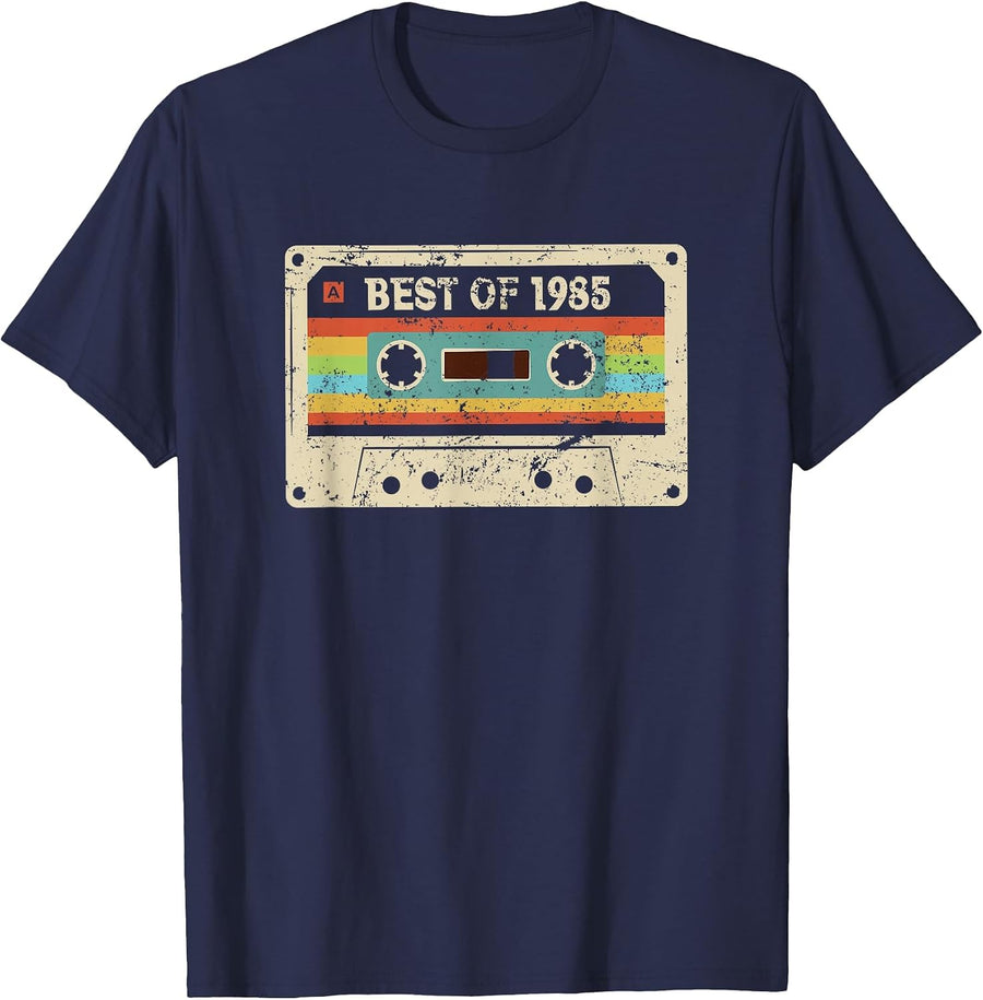 Best of 1985 Cool 40 Year Old Bday Men Women 40th Birthday T-Shirt - Navy Blue