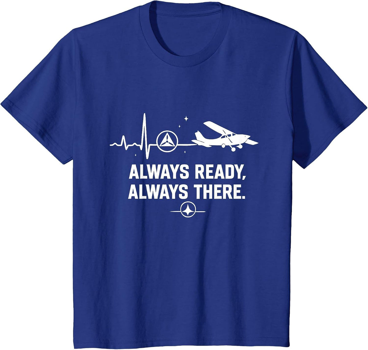 Always Ready Always There Aviation Pilot Civil Air Patrol T-Shirt - Royal Blue