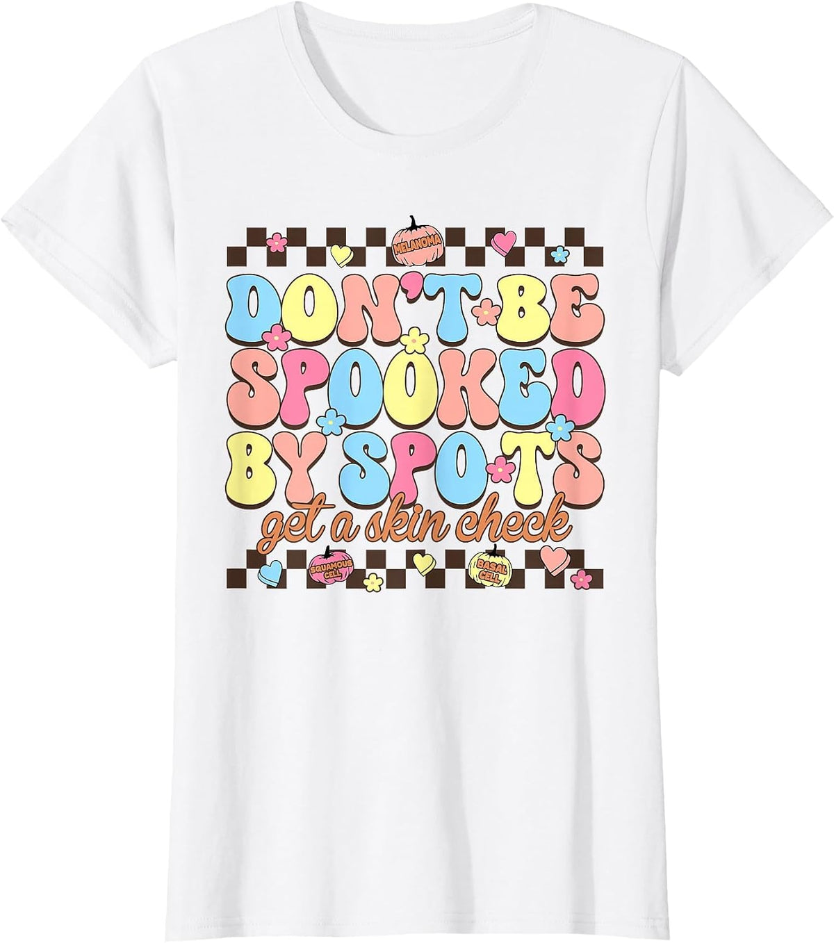 Funny Halloween Dermatology Nurse Spooky Season T-Shirt - White