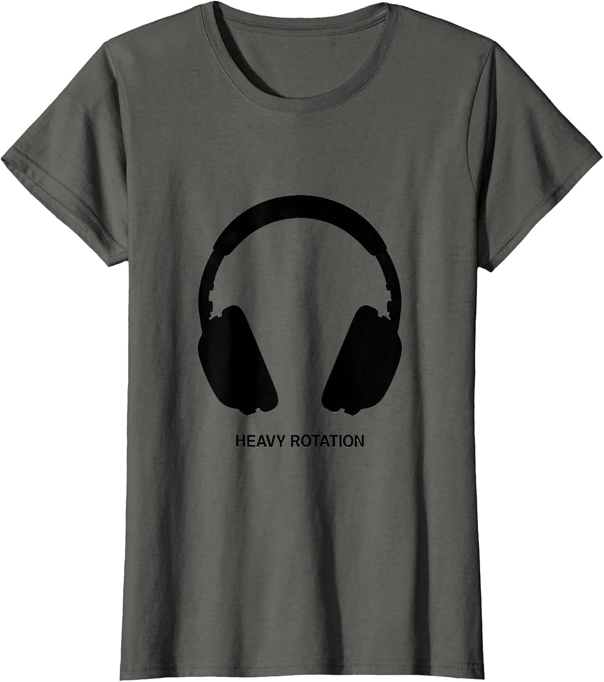 Women's Heavy Rotation Thick Thighs R&B Vibes Music Humor T-Shirt - Asphalt Grey