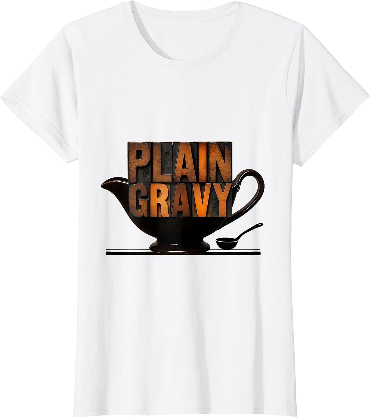 Women's Plain Gravy Funny Couples Matching Thanksgiving Sweet Potato T-Shirt - White