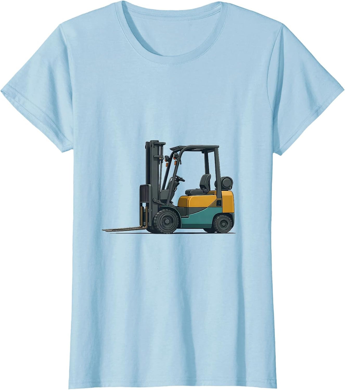Forklift Operator Midcentury Modern Warehouse Worker Humor T-Shirt - Baby Blue