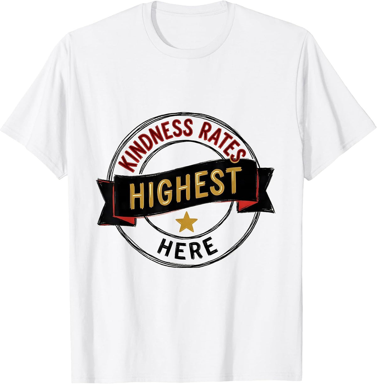 Men's Kindness Rates Highest Here Retro Teacher Kids School T-Shirt - White