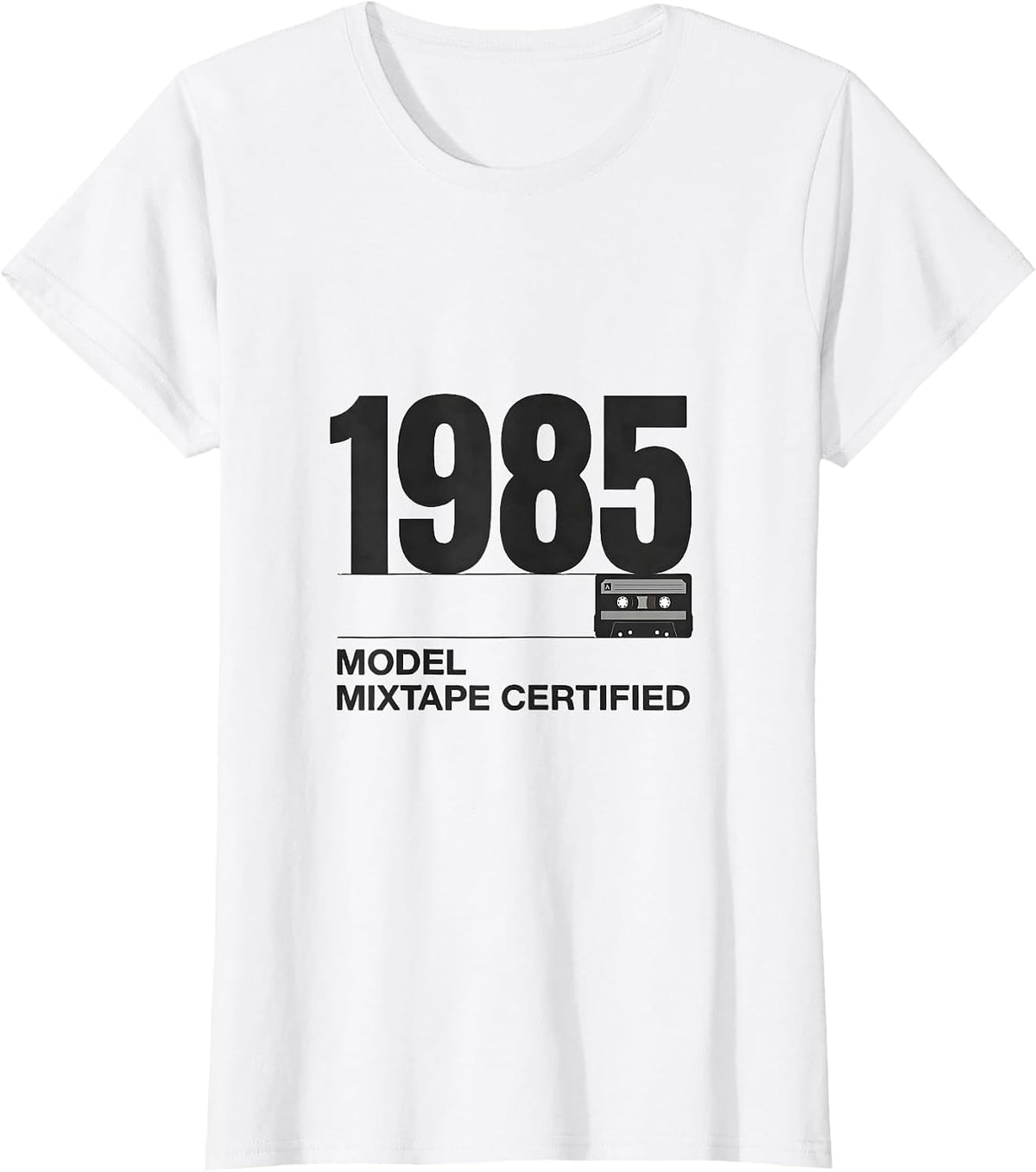 1985 Model Mixtape Certified Retro Vintage 90s Nostalgia T-Shirt - White