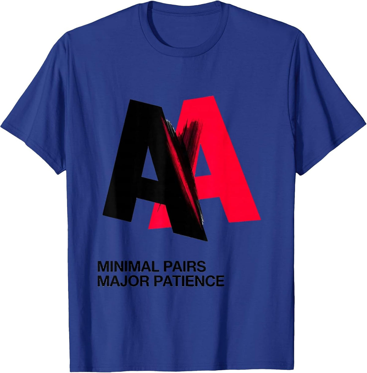 Minimal Pairs, Major Patience New Wave SLP Speech Therapist T-Shirt - Royal Blue