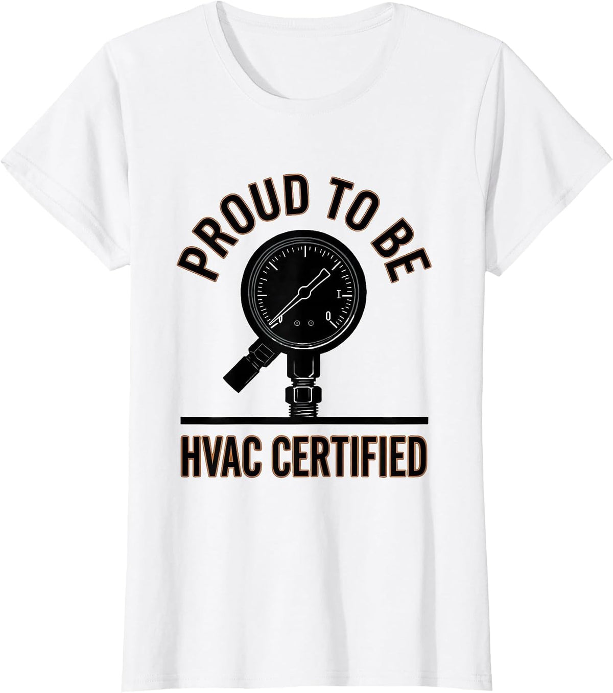 Proud To Be HVAC Certified Heavy Condensed Tech Worker Humor T-Shirt - White