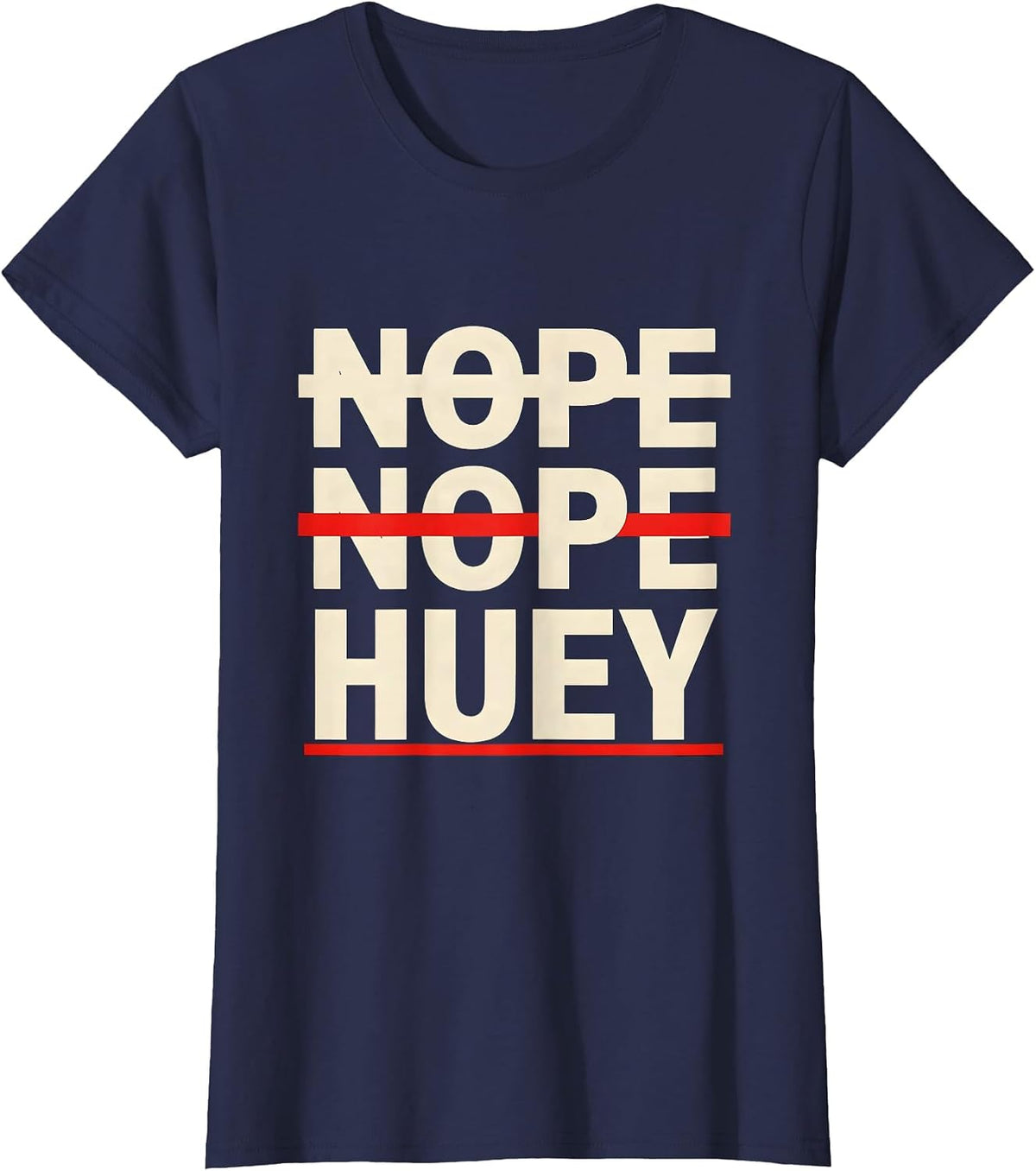 Women's Nope Nope Huey Military Helicopter Pilot Vietnam Veteran T-Shirt - Navy Blue