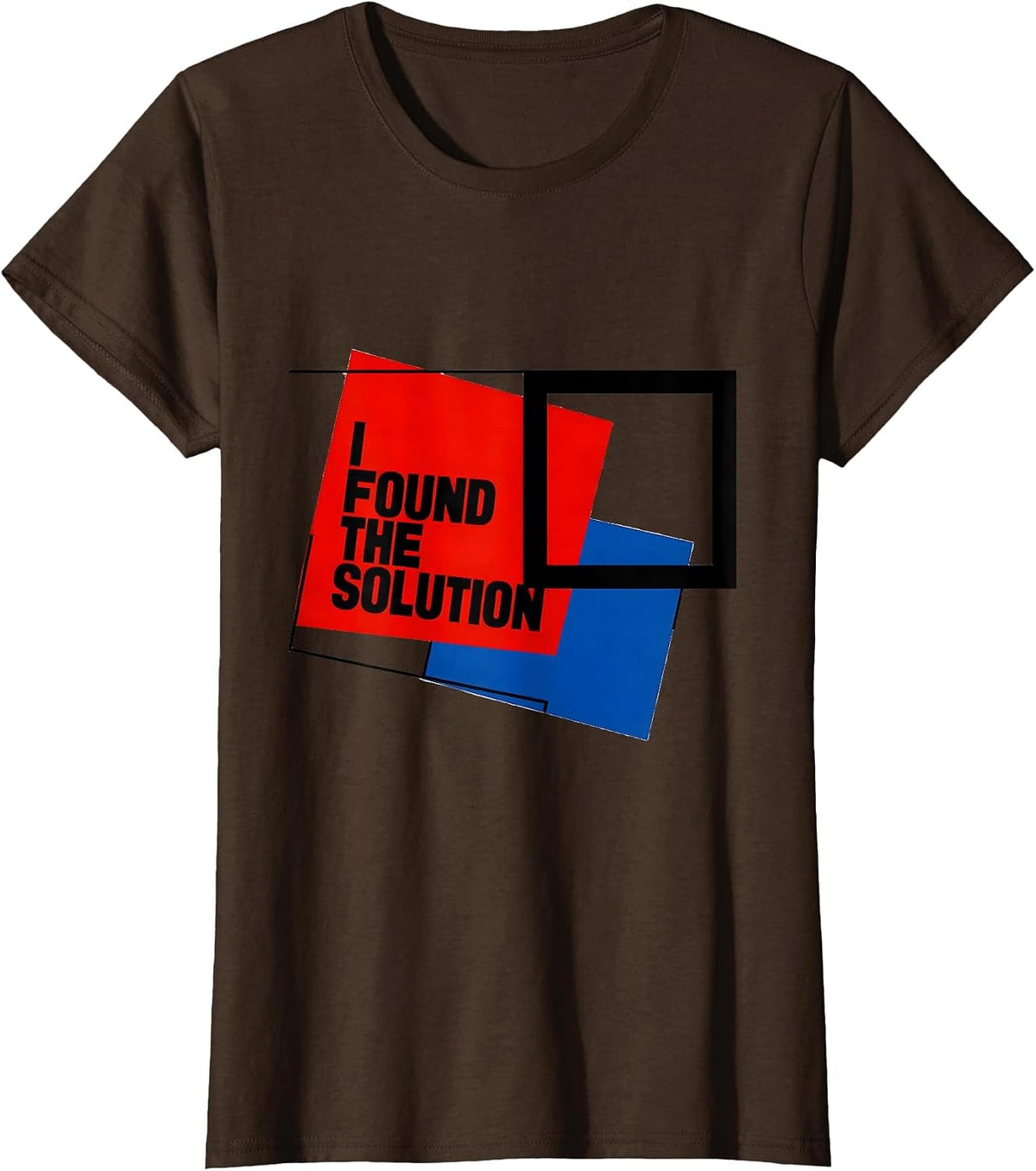 Women's I Found The Solution Bauhaus Modernist Funny Chemistry T-Shirt - Brown