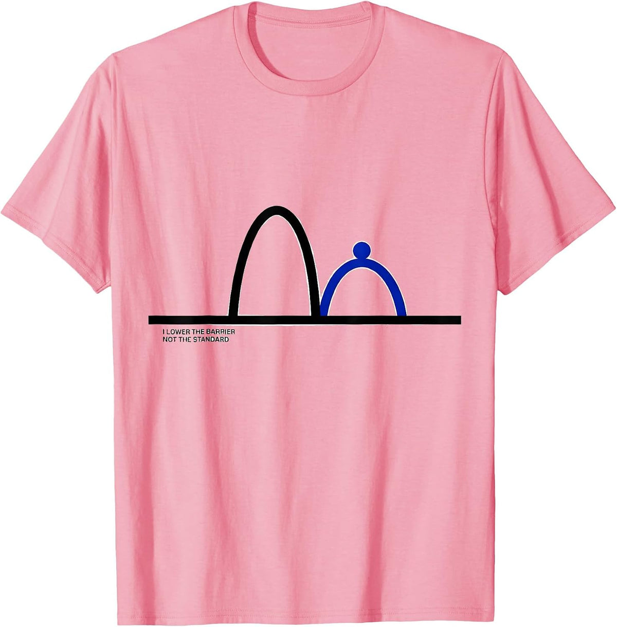 Men's I Lower The Barrier, Not The Standard Funny Science T-Shirt - Pink