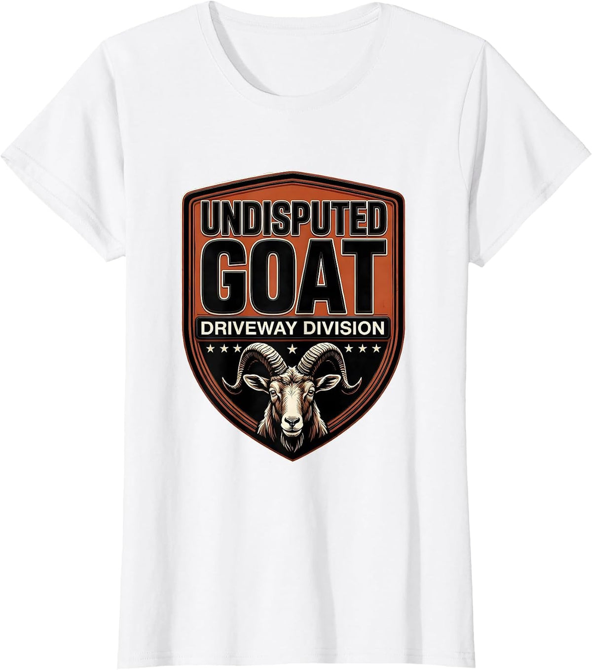 Undisputed GOAT Driveway Division Funny Goat Lover Animal T-Shirt - White