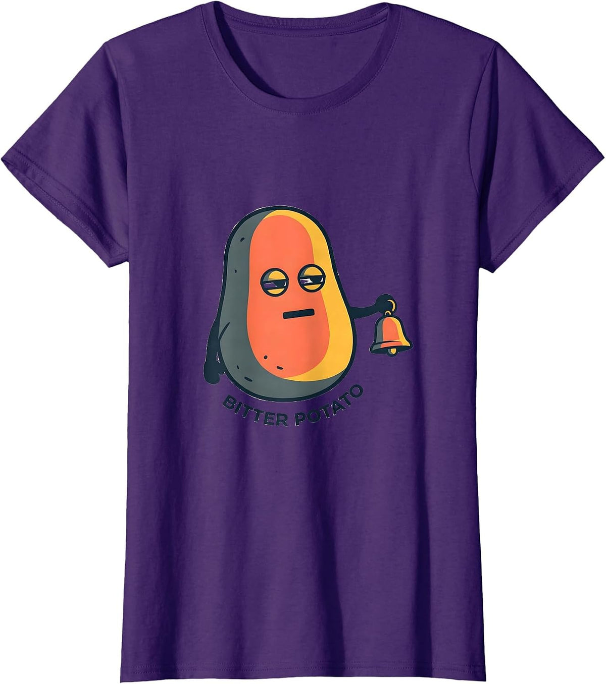 Women's Bitter Potato Funny Grouchy Potato Couple Matching T-Shirt - Purple
