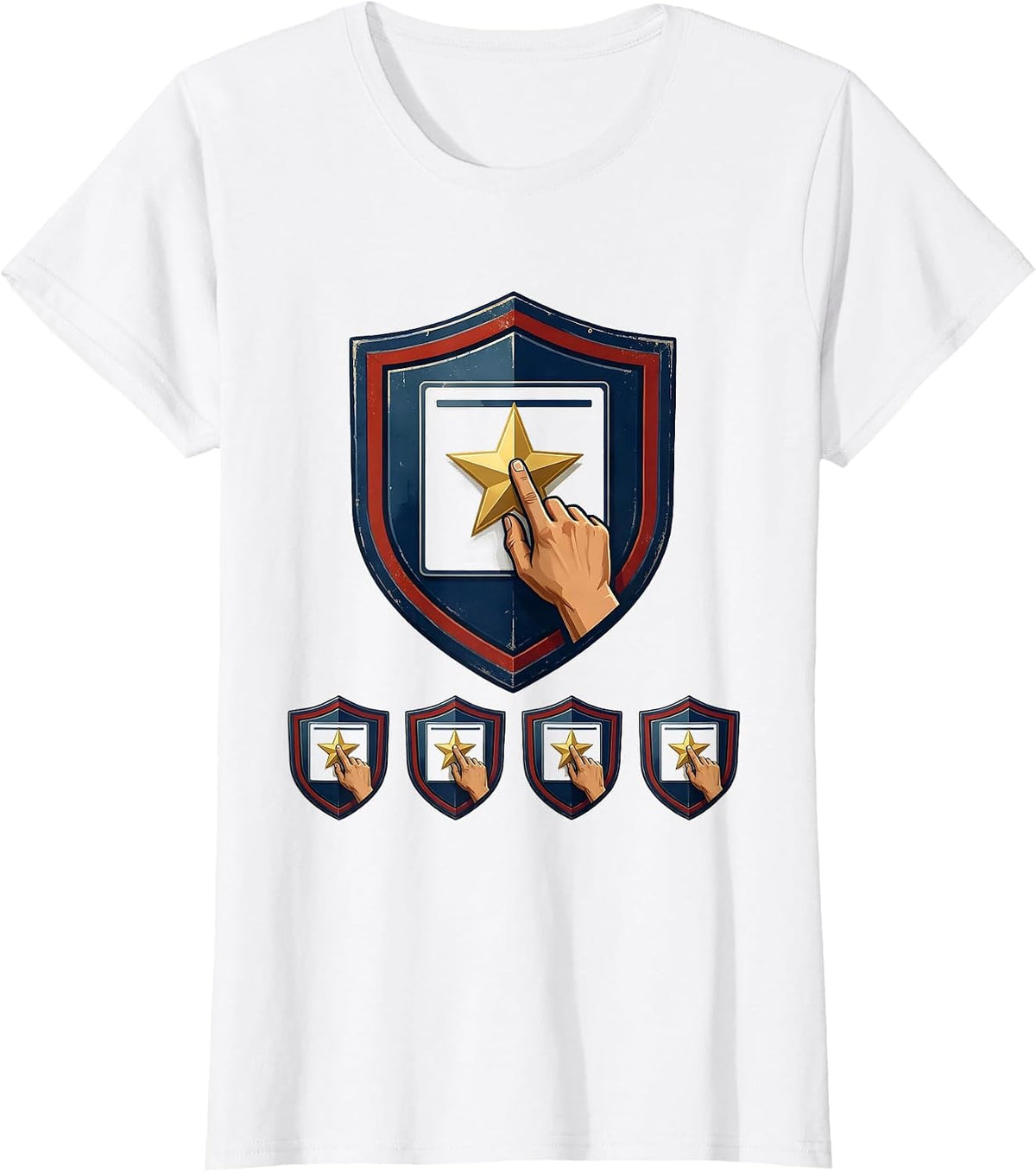 Athletic Shield Paraeducator Teacher Aide Appreciation T-Shirt - White