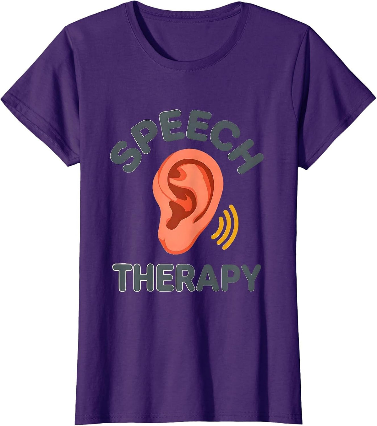 Women's Speech Therapy Retro Cute Speech-Language Pathologist SLP T-Shirt - Purple