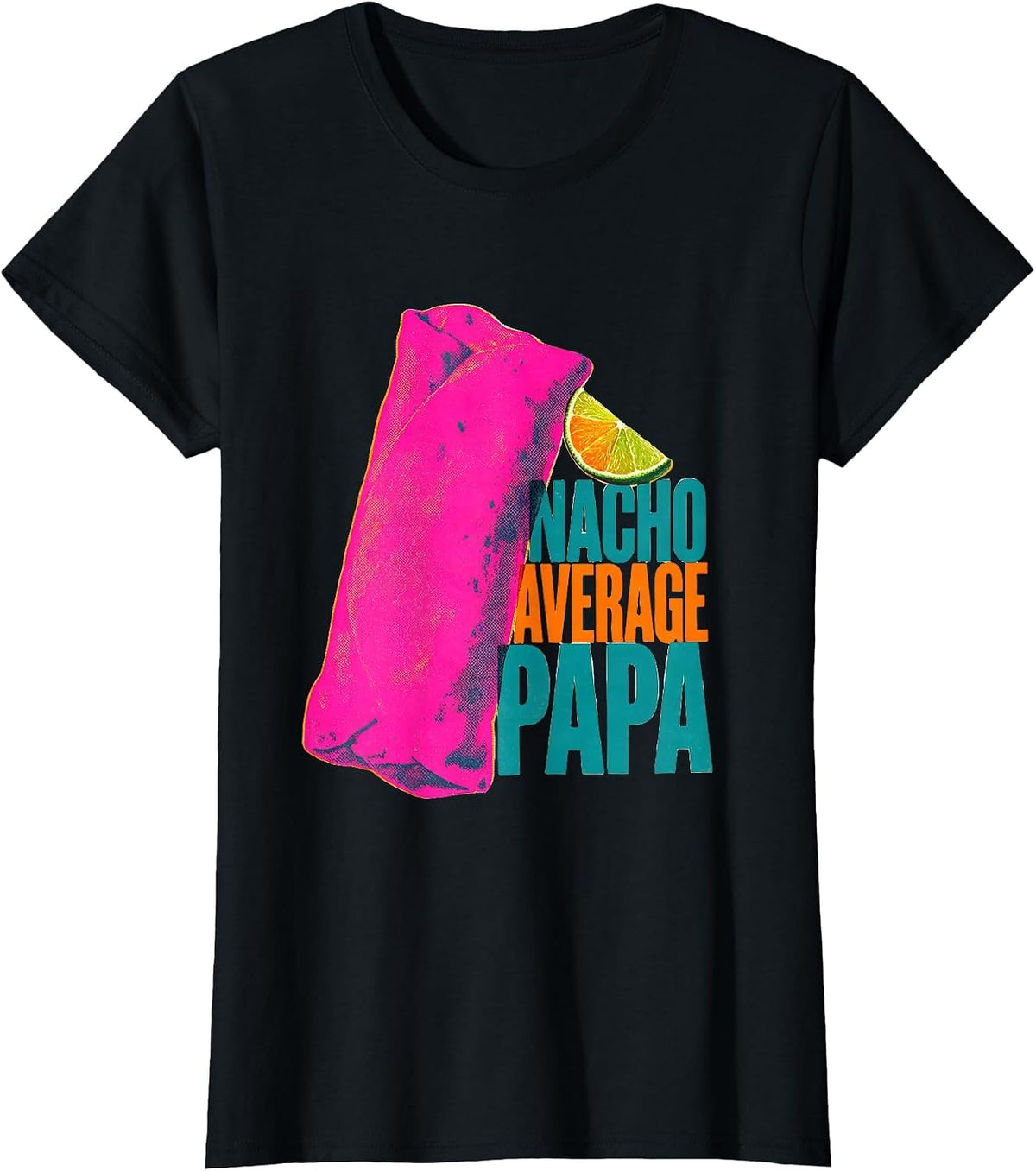 Nacho Average Papa Funny Grandpa Cinco De Mayo T-Shirt - Black