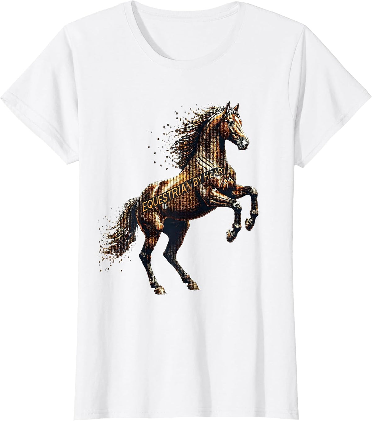 Equestrian By Heart Horse Lover Design T-Shirt - White