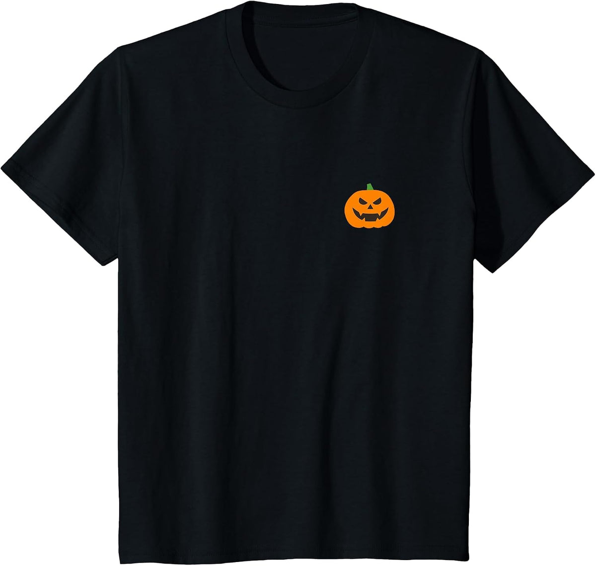 Pumpkin Halloween Subtle Jack O Lantern Minimal Trick Treat T-Shirt - Black