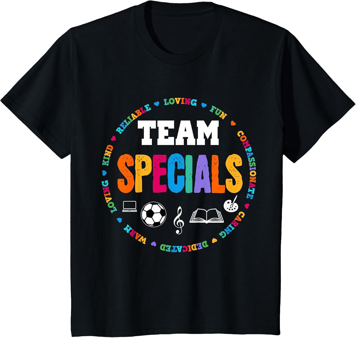 Team Specials Teacher Tribe Squad Back to Primary School T-Shirt - Black