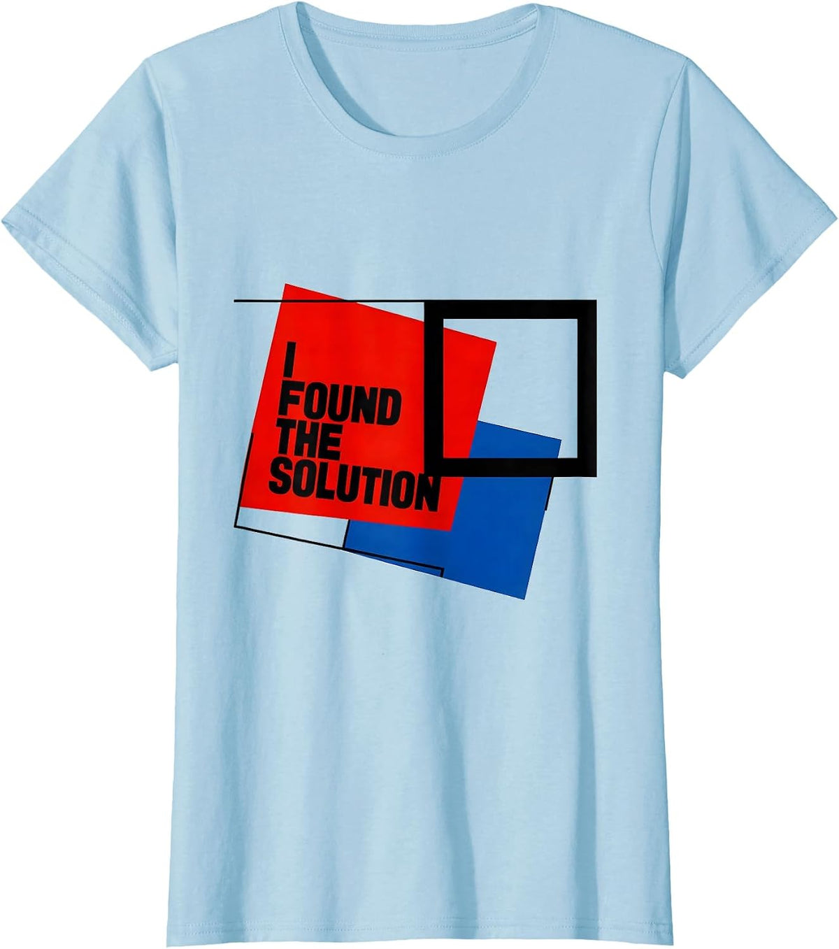 Women's I Found The Solution Bauhaus Modernist Funny Chemistry T-Shirt - Baby Blue