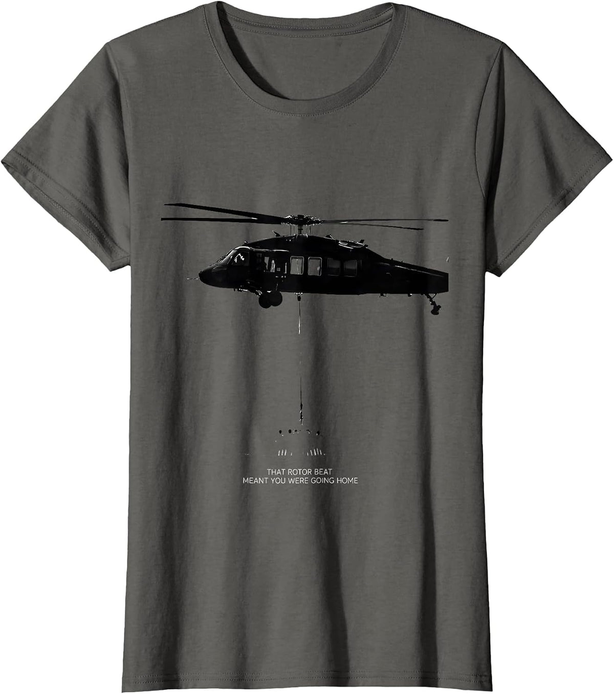 Women's That Rotor Beat Meant You Were Going Home Veteran T-Shirt - Asphalt Grey