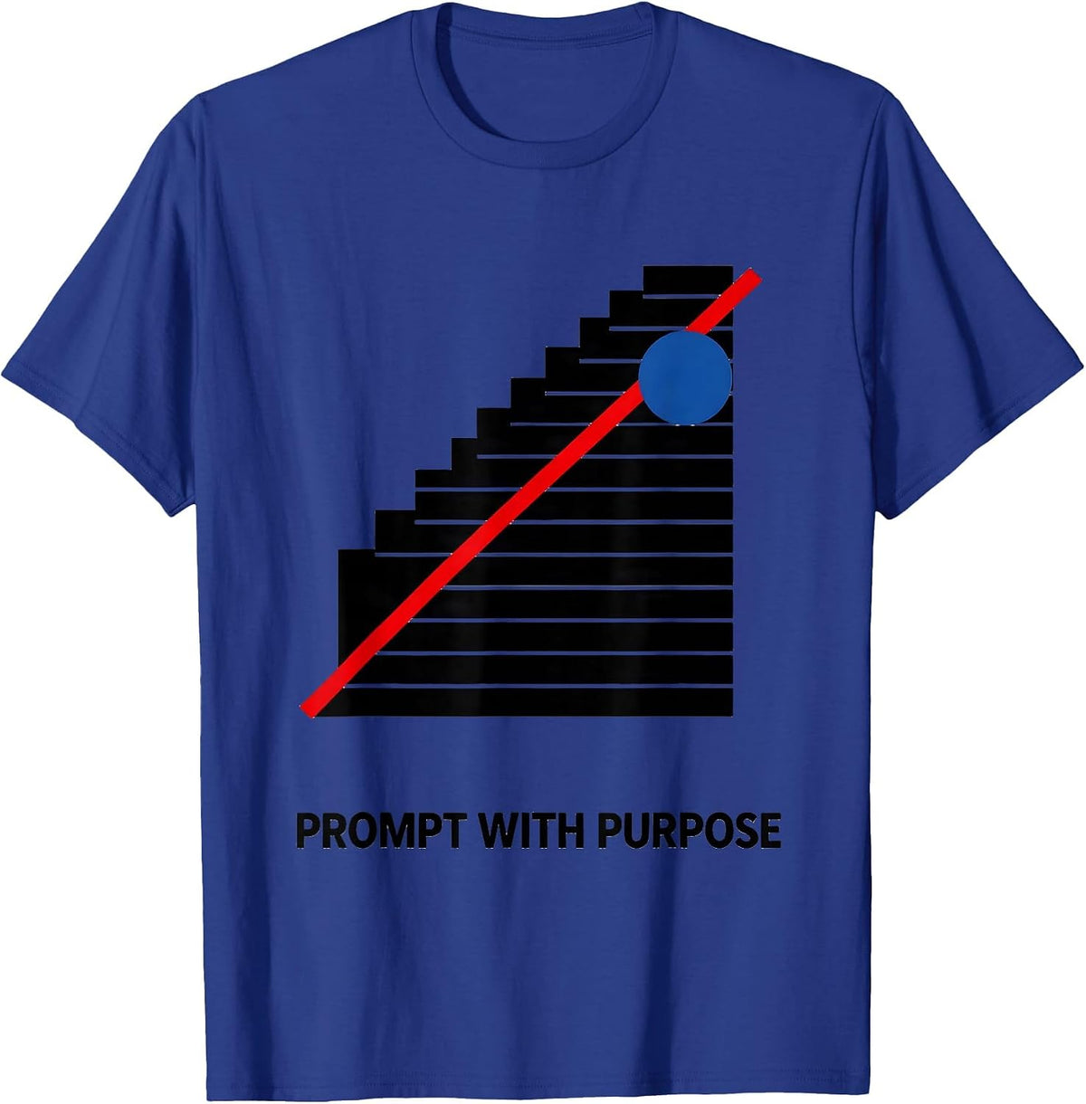 Men's Prompt With Purpose Bauhaus Modernist ABA Behavior Analyst T-Shirt - Royal Blue