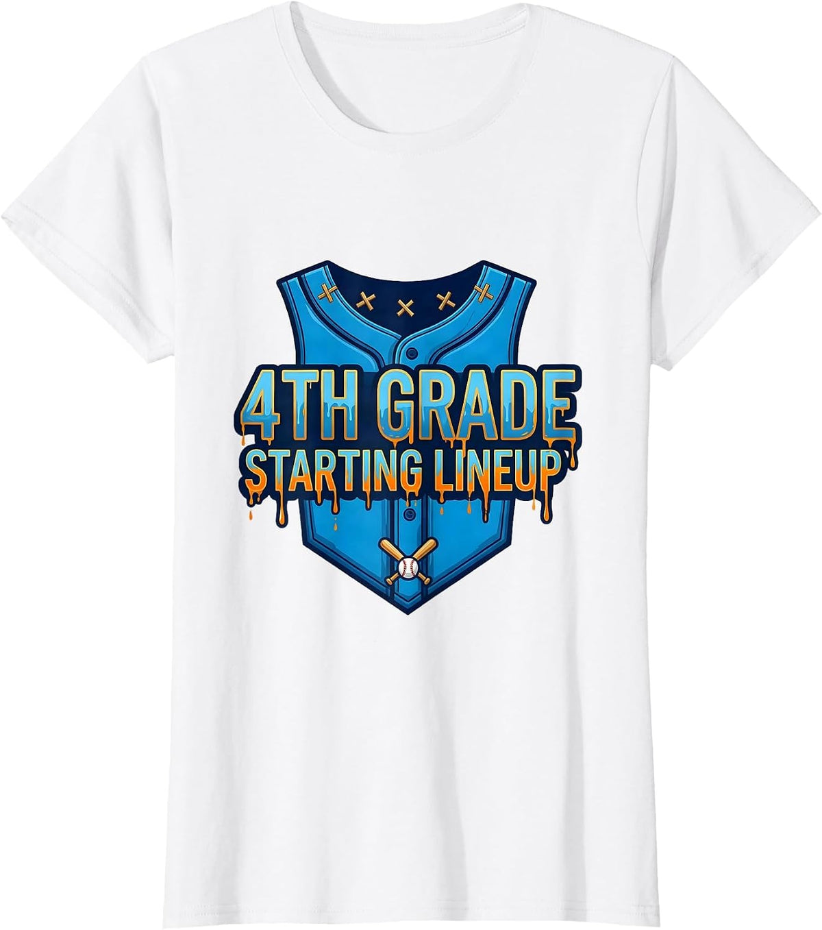 Women's 4th Grade Starting Lineup Bold Baseball Jersey Back T-Shirt - White