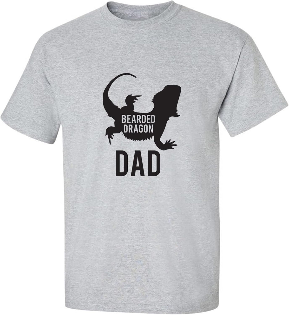 Bearded Dragon Dad Adult Short Sleeve T-Shirt - Sport Grey