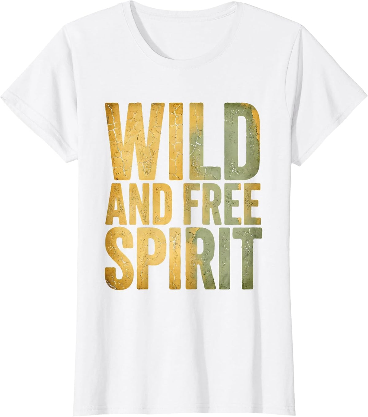 Wild and Free Spirit White Cowgirl Design T-Shirt - White