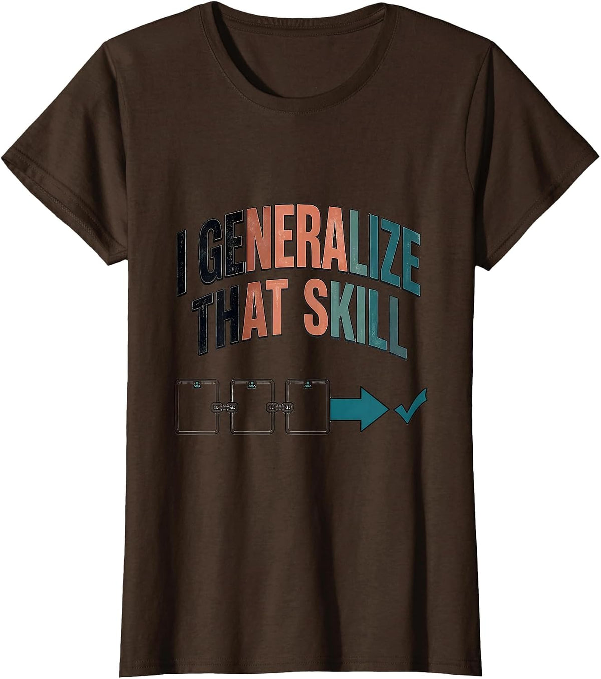 Women's I Generalize That Skill Funny SPED Teacher Special Education T-Shirt - Brown
