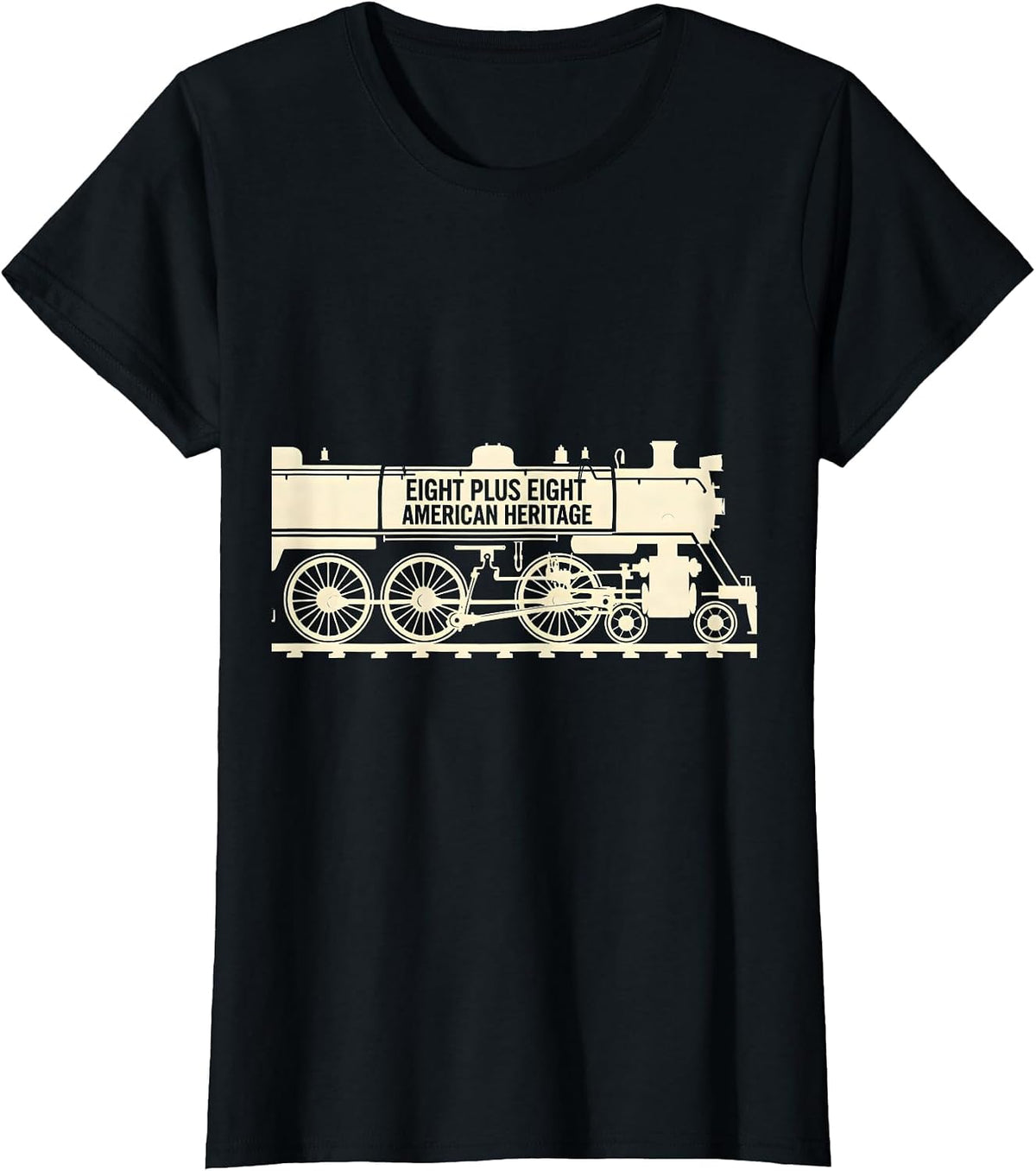 Eight Plus Eight American Heritage Big Boy 4014 Steam Train T-Shirt - Black
